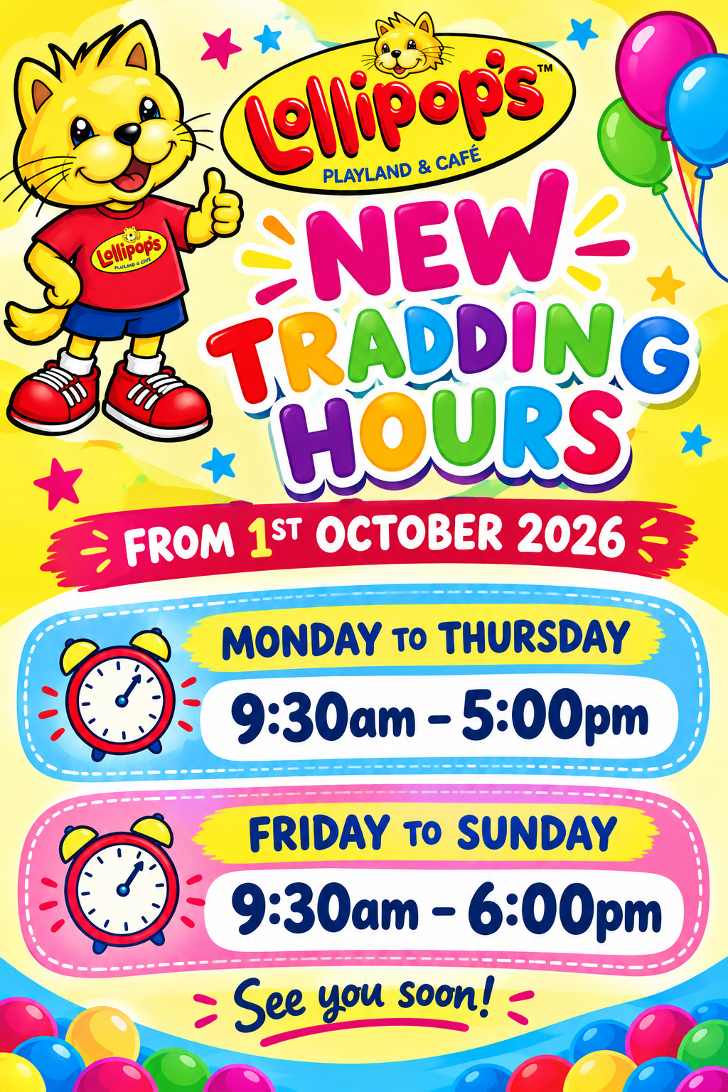 New trading hours